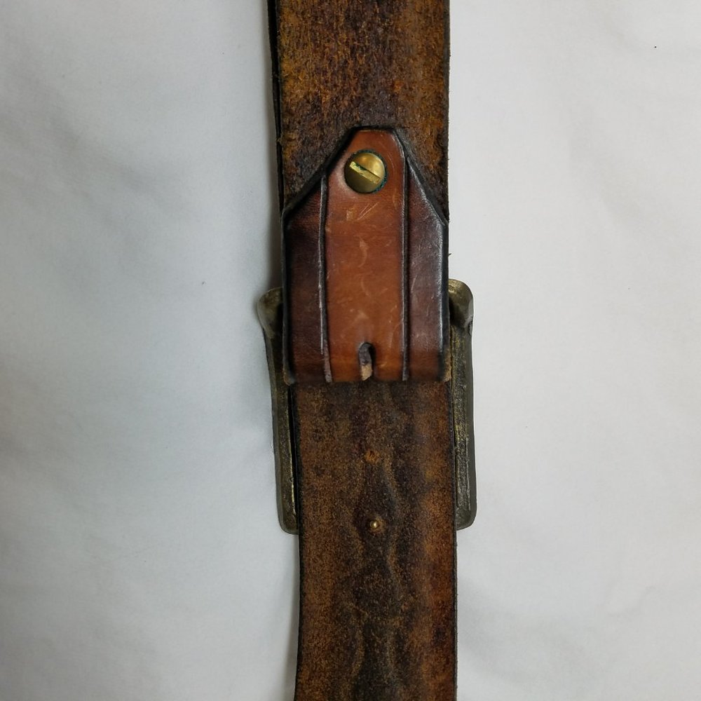 VTG 70's leather belt handmade embossed - Picture 4 of 4